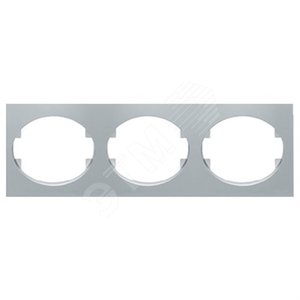 TACTO Рамка х3 горизонтальная Tacto,серебр - ABB