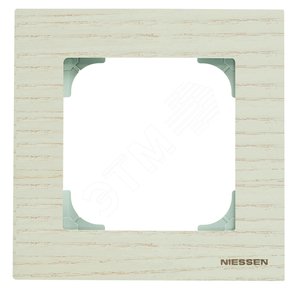 Рамка 1-постовая, серия SKY, цвет дерево белый ясень 2