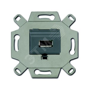 Механизм USB-розетки/разъёма, USB-type A, USB2.0, 5 полюсов, цвет серый | 0230-0-0420  | 2CKA000230A0420 | ABB - фото 2