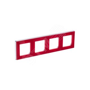 ABB Levit Красный / дымчатый чёрный Рамка 4-ая | 3901H-A05040 65W | 2CHH015040A6065 | ABB - фото 3
