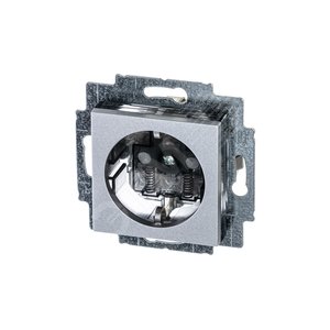 ABB Levit Серебро / дымчатый чёрный Розетка с з/к со шторками 16А | 5520H-A03457 70W | 2CHH203457A6070 | ABB - фото 2