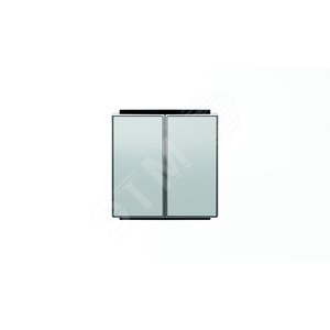 Клавиша для двухклавишных выключателей/переключателей/кнопок SKY серебристый алюминий (8511 PL) 2