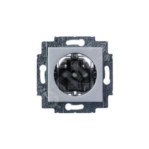 ABB Levit Серебро / дымчатый чёрный Розетка с з/к со шторками 16А | 5520H-A03457 70W | 2CHH203457A6070 | ABB - фото 4