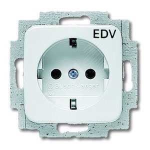 Розетка SCHUKO 16А 250В с маркировкой EDV, серия Reflex SI, цвет альпийский белый | 2011-0-6206 | 2CKA002011A6206 | ABB 2