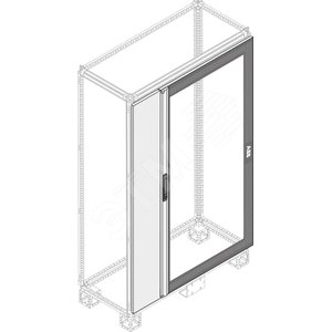 Дверь с ручкой IP40 H=2000мм W=1000мм - фото 2