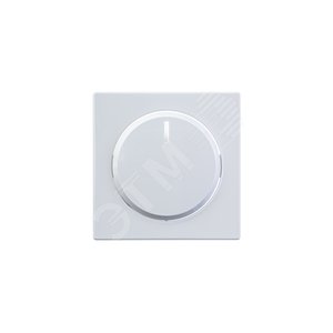 SOLO Плата центральная (накладка) с ручкой и лампой для поворотного светорегулятора davos/альпийский белый (6540-84-102-500) 4