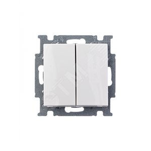 ABB Basic 55 Альп. белый Выключатель 2-х клавишный | 1012-0-2141  | 2CKA001012A2141 | ABB - фото 5