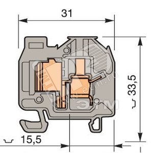 Клемма DR4/8.P.ADO 4мм.кв. земля - ABB