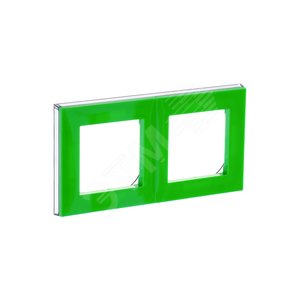 ABB Levit Зелёный / дымчатый чёрный Рамка 2-ая | 3901H-A05020 67W | 2CHH015020A6067 | ABB - фото 5