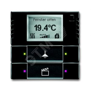Терморегулятор KNX с дисплеем и сенсором, 2/4-клавишный, антрацит 6128/28-81-500 - фото 2