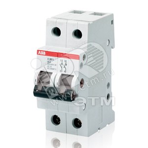 Рубильник 2пол. E202g 100A рычаг сер. | 2CDE282001R1100 | ABB - ABB