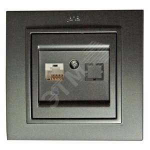 Zena дымчатый розетка комп.CAT6 - ABB
