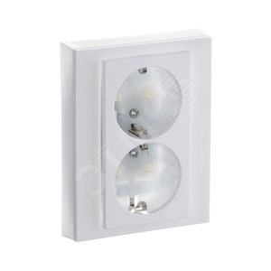 ABB Levit Белый / ледяной Розетка 2-ая с з/к со шторками 16А | 5522H-C03457 01W | 2CHH223457C6001 | ABB - фото 4