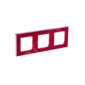 ABB Levit Красный / дымчатый чёрный Рамка 3-ая | 3901H-A05030 65W | 2CHH015030A6065 | ABB - фото 3
