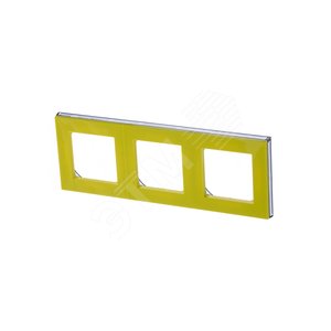 ABB Levit Жёлтый / дымчатый чёрный Рамка 3-ая | 3901H-A05030 64W | 2CHH015030A6064 | ABB - фото 2