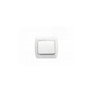 ZIRVE бел/бел выключатель 1кл  проходной с подсв. Led (501-010202-210) - ABB