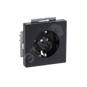 Розетка SCHUKO 16А 250В, серия solo/future, цвет чёрный бархат | 2011-0-6211  | 2CKA002011A6211 | ABB 4