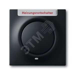 Клавиша для механизма 1-клавишного выкл./перекл./кнопки, с красной линзой, "HNS", серия impuls, цвет чёрны бархат | 1753-0-0154  | 2CKA001753A0154 | A 2