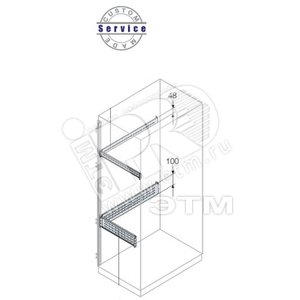 Профиль L=1000 H=100 для монтажа аксессуаров(2шт) | EB1010 | ABB