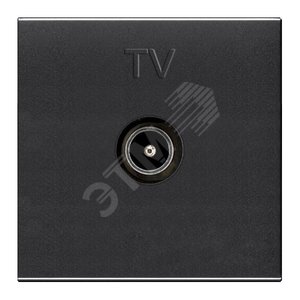 ABB Zenit Антрацит Мех ТВ розетки, простой, 2-модульный | N2250.7 AN | 2CLA225070N1801 | ABB - фото 2