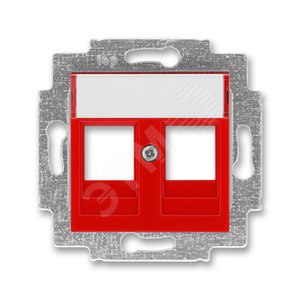 ABB Levit Красный Накладка с суппортом для информационных разъёмов | 5014H-A01018 65 | 2CHH291018A4065 | ABB - фото 2