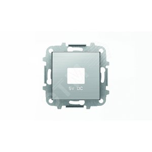 Накладка для механизмов зарядного устройства USB, арт.8185, серия SKY, цвет нержавеющая сталь|2CLA858500A1401| ABB - фото 2