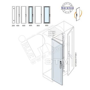 Створка двойной двери 2200x800мм ВхШ