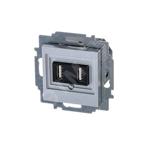 ABB Levit Серебро USB зарядка 2-ая | 5014H-A00040 70W | 2CHH290040A6070 | ABB - фото 2
