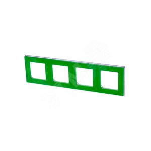 ABB Levit Зелёный / дымчатый чёрный Рамка 4-ая | 3901H-A05040 67W | 2CHH015040A6067 | ABB - фото 2