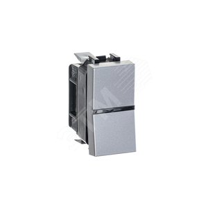 ABB Zenit Серебряный Переключатель 1-клавишный (1 мод) | N2102 PL  | 2CLA210200N1301 | ABB - фото 4