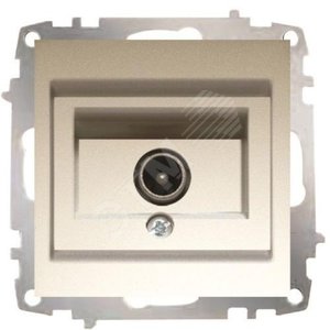 Zena без рамки титаниум розетка TV прох. (609-011400-272) - ABB