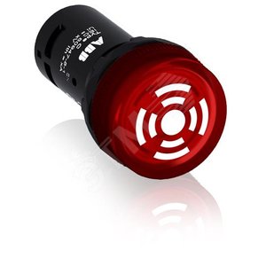 Зуммер CB1-610R с пульсирующим сигналом, с подсветкой, красный, 24 В AC/DC|1SFA619600R6101| ABB - фото 2