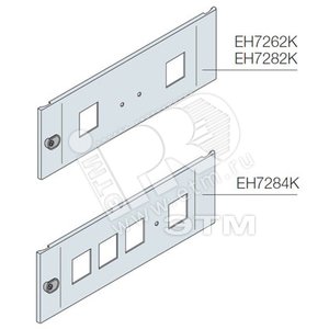 Дверь отсека под 4 измерительных устройства 96x96 200x800мм
