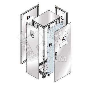 Стенка шкафа задняя 2000x600мм нержавеющая сталь - ABB