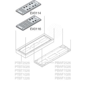 Фланец кабельный на 34 ввода,214х90 | EV0116 | ABB - ABB