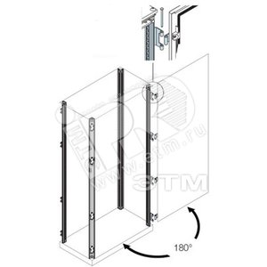 Стойка каркаса шкафа с петлями 180гр. H=2000 - ABB