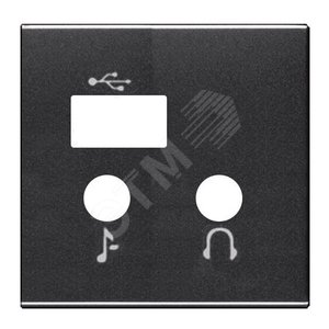 Накладка (центральная плата) для механизма медиа-комбайна арт.9368.3, серия Zenit, цвет антрацит 2