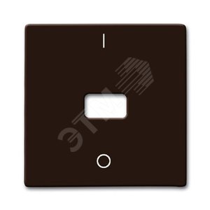 Клавиша с красной линзой и маркировкой для 2-х, 3-х пол. и контр . выкл. (IP44) Allwetter 44, коричневый - фото 2