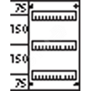 Пластрон глухой 1ряд/3 рейки - 150мм | AG213 | ABB 2