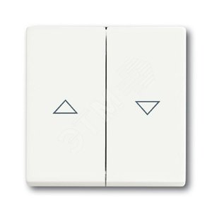 Клавиша для механизма выкл. жалюзи 2000/4 U и 2020/4 US, с маркировкой, серия solo/future, цвет белый бархат | 1751-0-3022  | 2CKA001751A3022 | ABB 2