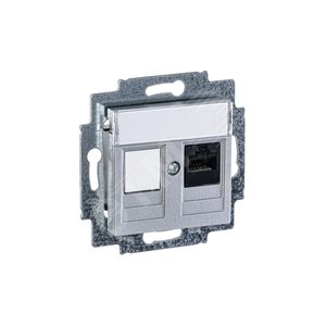 ABB Levit Серебро Розетка комп. RJ45 категория 5e и заглушка | 5014H-A51017 70W | 2CHH295117A6070 | ABB - фото 3