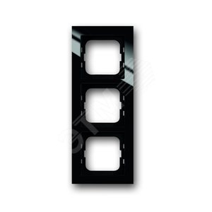 Рамка 3-постовая, для монтажа заподлицо, серия axcent, цвет черный | 1753-0-4128 | 2CKA001753A4128 | ABB 2