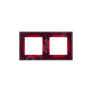 ABB Levit Красный / дымчатый чёрный Рамка 2-ая | 3901H-A05020 65W | 2CHH015020A6065 | ABB - фото 4