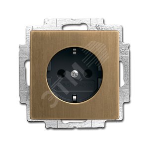 Розетка SCHUKO 16А 250В, с LED подсветкой, серия Династия, Латунь античная | 2013-0-5399 | 2CKA002013A5399 | ABB 2