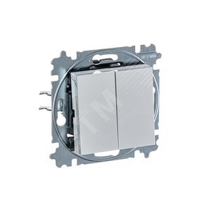 ABB Levit Серый / белый Выключатель 2-кл. | 3559H-A05445 16W | 2CHH590545A6016 | ABB - фото 4