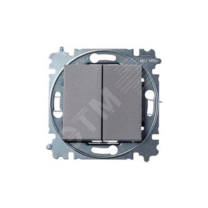 ABB Levit Сталь / дымчатый чёрный Выключатель 2-кл. | 3559H-A05445 69W | 2CHH590545A6069 | ABB - фото 3