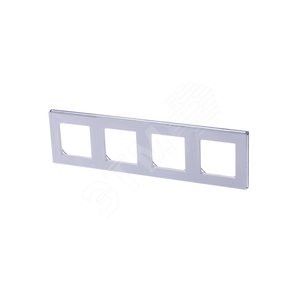 ABB Levit Белый / дымчатый чёрный Рамка 4-ая | 3901H-A05040 62W | 2CHH015040A6062 | ABB - фото 2