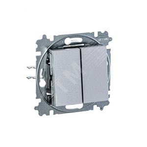 ABB Levit Серебро / дымчатый чёрный Выключатель 2-кл. | 3559H-A05445 70W | 2CHH590545A6070 | ABB - фото 4