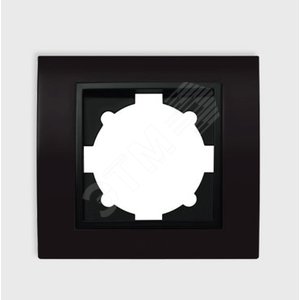 ZENA PLATIN рамка матовый черный жемчуг/ черный контур 1постовая