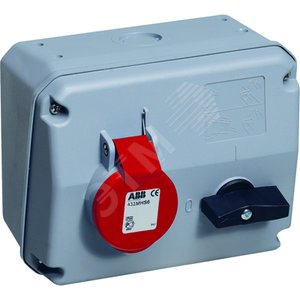 Розетка с выключателем и механической блокировкой 463 MHS6, 63A, 3P+N+E, IP44, 6ч | 2CMA167727R1000 | ABB 2